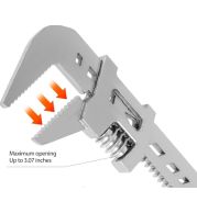 F-Wrench Tool – Adjustable F-Type Spanner Wrench for Tight Spaces, Plumbing & Valve Wheels | Cr-V Steel, Powder-Coated, 1-3/8" Head | Multi-Functional Right-Angle Grip, UAE Mechanic Essential